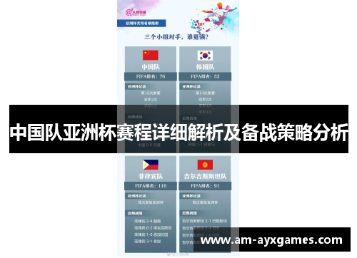中国队亚洲杯赛程详细解析及备战策略分析